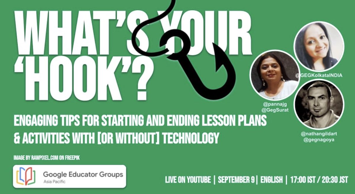 Sudeepta GEG Kolkata (@gegkolkataindia) on Twitter photo Join <a href="/gegnagoya/">Google Educator Group Nagoya</a> <a href="/GEGKolkataINDIA/">Sudeepta GEG Kolkata</a> <a href="/GegSurat/">GEG Surat, India</a> for the #GEGAPAC quarterly event today at 5 pm IST 8:30 JST!
Looking forward to having fun with <a href="/nathangildart/">Nate Gildart</a> and <a href="/pannajg/">Panna Gandhi</a>
youtube.com/watch?v=3dfVGnโฆ <a href="/GegProgram/">Google Educator Groups</a> <a href="/GEGDelhiNCR/">GEG DelhiNCR</a> <a href="/sangeetagulati9/">๐ข๐ช๐ท๐ฐ๐ฎ๐ฎ๐ฝ๐ช ๐๐พ๐ต๐ช๐ฝ๐ฒ</a> <a href="/SanchitaGhosh17/">Sanchita Ghosh</a> Join <a href="/gegnagoya/">Google Educator Group Nagoya</a> <a href="/GEGKolkataINDIA/">Sudeepta GEG Kolkata</a> <a href="/GegSurat/">GEG Surat, India</a> for the #GEGAPAC quarterly event today at 5 pm IST 8:30 JST!
Looking forward to having fun with <a href="/nathangildart/">Nate Gildart</a> and <a href="/pannajg/">Panna Gandhi</a>
youtube.com/watch?v=3dfVGnโฆ <a href="/GegProgram/">Google Educator Groups</a> <a href="/GEGDelhiNCR/">GEG DelhiNCR</a> <a href="/sangeetagulati9/">๐ข๐ช๐ท๐ฐ๐ฎ๐ฎ๐ฝ๐ช ๐๐พ๐ต๐ช๐ฝ๐ฒ</a> <a href="/SanchitaGhosh17/">Sanchita Ghosh</a>