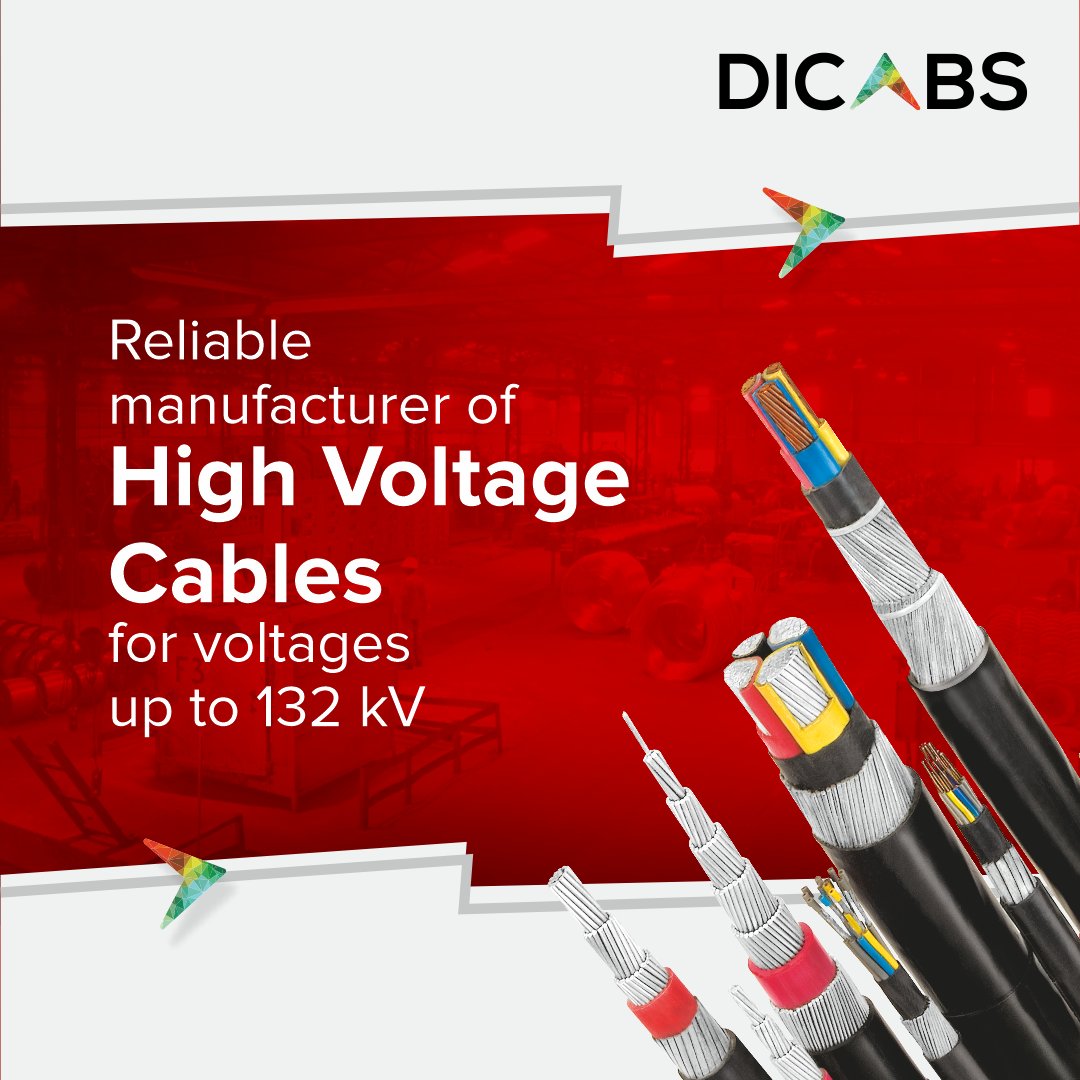 Different industries have different needs. As a result, DICABS produces a variety of cables, ranging from low to high voltage.

#DICABS #HighVoltageCables #CablesAndWires #HighVoltageCablesManufactures