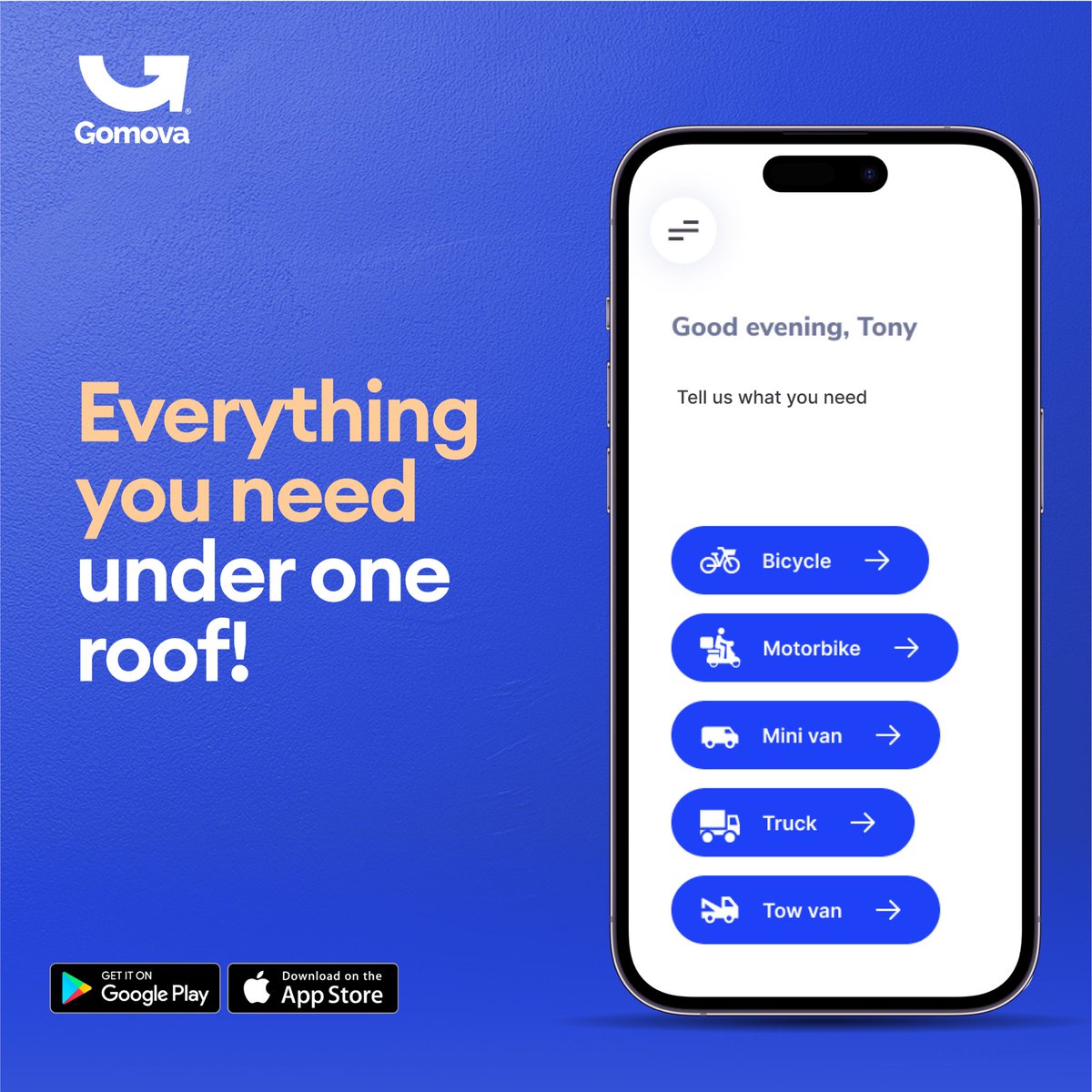 GomovaApp's tweet photo. Need a quick delivery? Gomovagot you covered! From bicycles for short trips to trucks for big moves, we have it all.
Download Gomova today and experience easy moving and delivery.
-
#gomova #movingmadeeasy #deliveryservice #KCORPWIN # https://t.co/OQ6GJqksnR