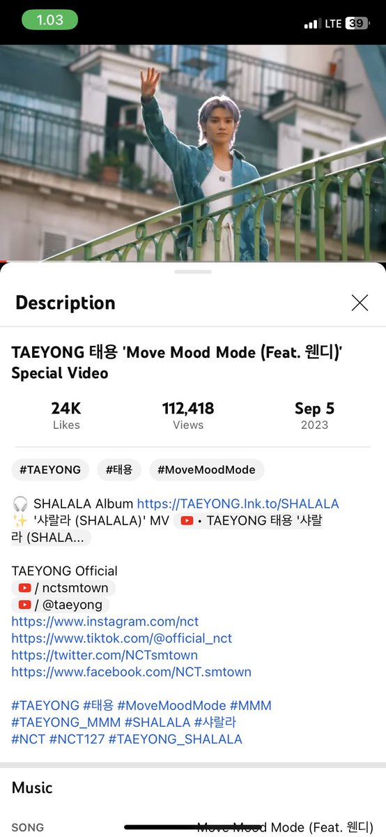 cestlavieunoia's tweet photo. #MOVEMOODMODE Youtube streaming party
TAEYONG 태용 'Move Mood Mode (Feat. 웬디)' Special Video https://t.co/2VeoMQpDqM via @YouTube
#TAEYONG #태용 #テヨン
-Drop proof of streaming
-Share the video
-Tag: anyone 🌹💚 https://t.co/9w6THnQscq