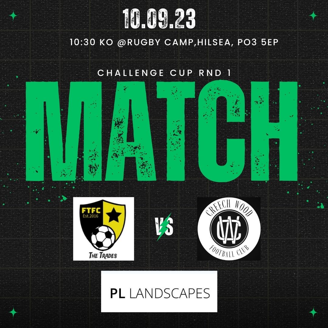 First game of the season in The Challenge Cup Rnd 1 against Fratton Trades FC from Div 5.

Tough game for Creech Wood with a few key players out.

<a href="/the_portsmouth/">The City Of Portsmouth sunday League</a> <a href="/ftfc2017/">Fratton Trades FC</a>