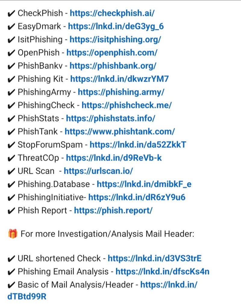 hackinarticles's tweet image. Phishing Email Check 

#infosec #cybersecurity #pentesting #redteam #informationsecurity #CyberSec #networking #networksecurity #infosecurity #cyberattacks #security #linux #cybersecurityawareness #bugbounty #bugbountytips