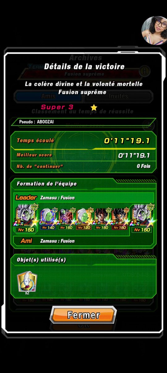 ABOOOZAI's tweet photo. @BriceGamingZone Le zamasu END il a pris tarif mais c'est quand même passé https://t.co/2Wa874kRA0