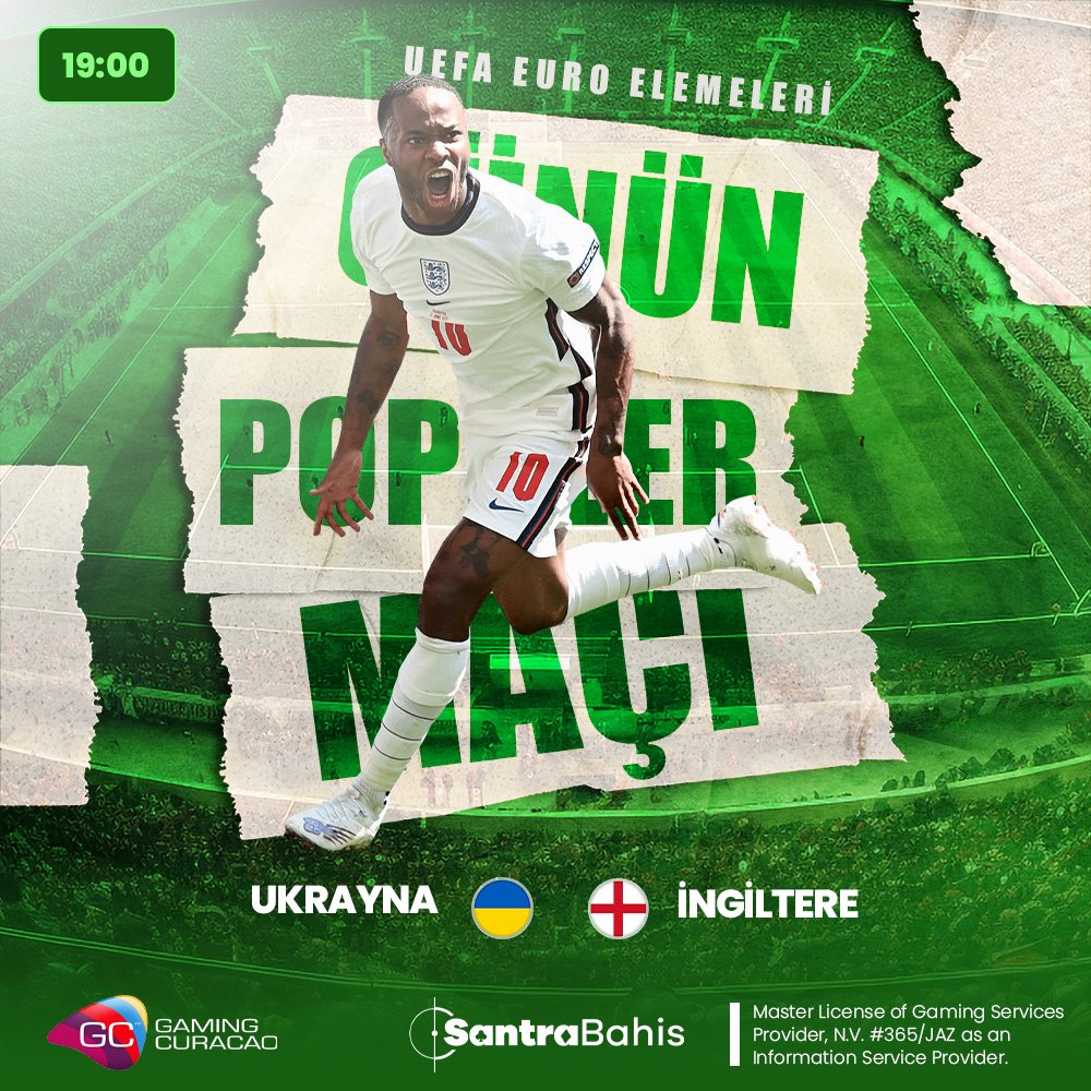 🇺🇦🏴󠁧󠁢󠁥󠁮󠁧󠁿Günün maçı özel oranları ve yüzlerce #bahis seçeneği ile #SantraBahis ‘te sizleri bekliyor.🏟️