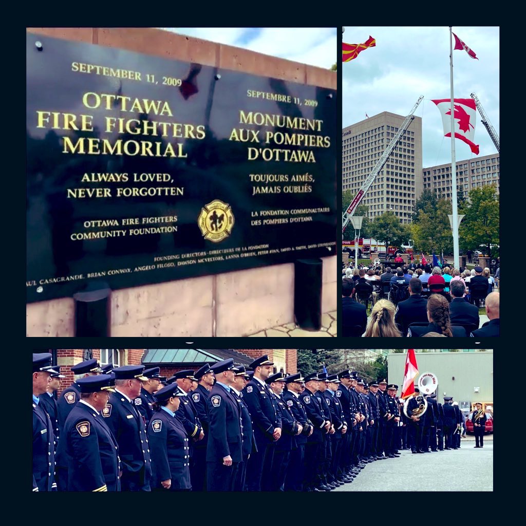 Vice President <a href="/OPFFALocal_162/">Ottawa Firefighters L162 🇨🇦</a> <a href="/GennaMcMillan/">Genna McMillan</a> memorialized our fallen by describing the trail of memories left by <a href="/OttFire/">Ottawa Fire Services</a>’s bravest &amp; their names which have forever been woven into the fabric of this city.

These patches of grass &amp; stone pillars are our cathedrals. We remember.