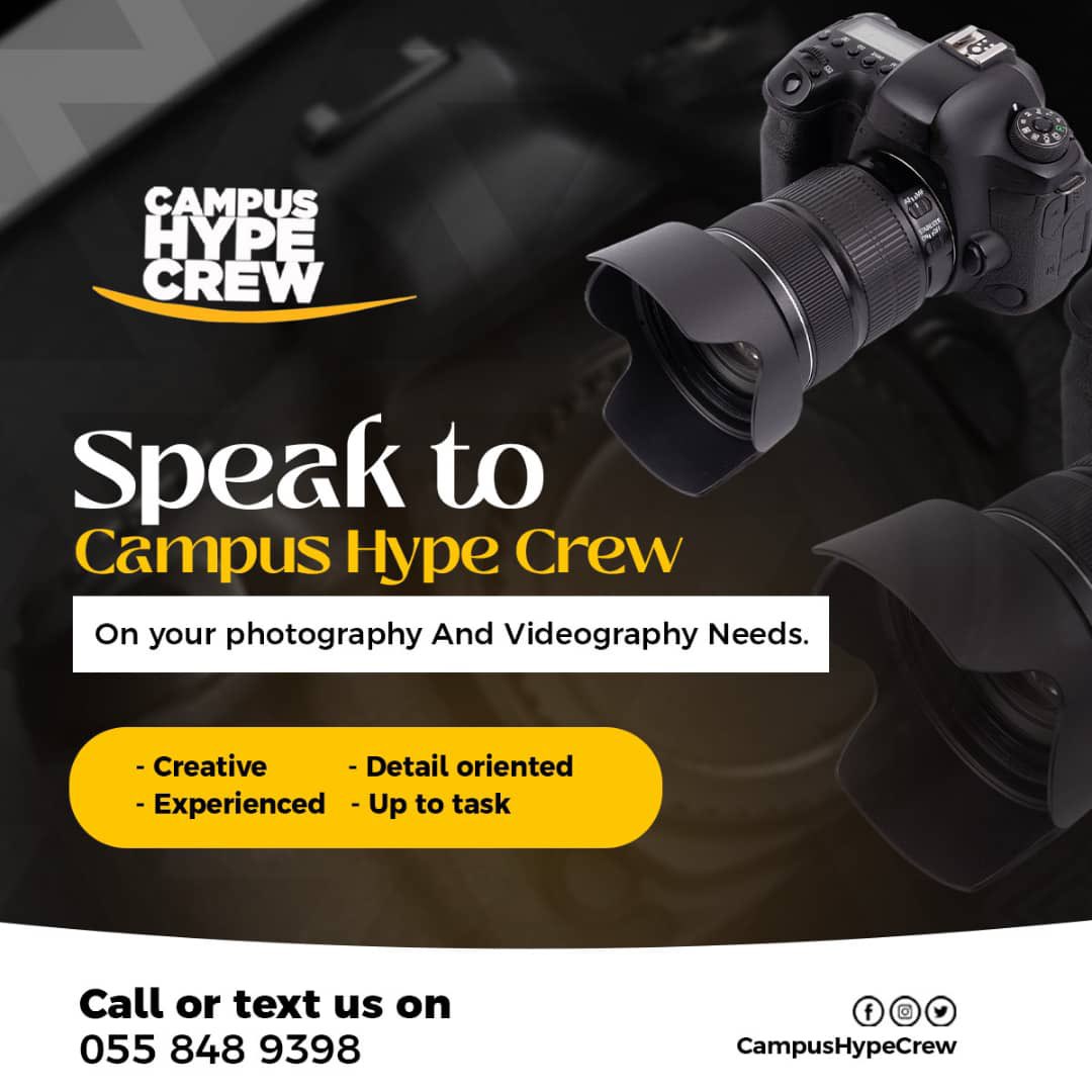 hettyasare06's tweet photo. For anything photography or videography, reach out to campus hype crew.
We'll deliver. 💯

#CampusHypeCrew https://t.co/ivybak0mqU
