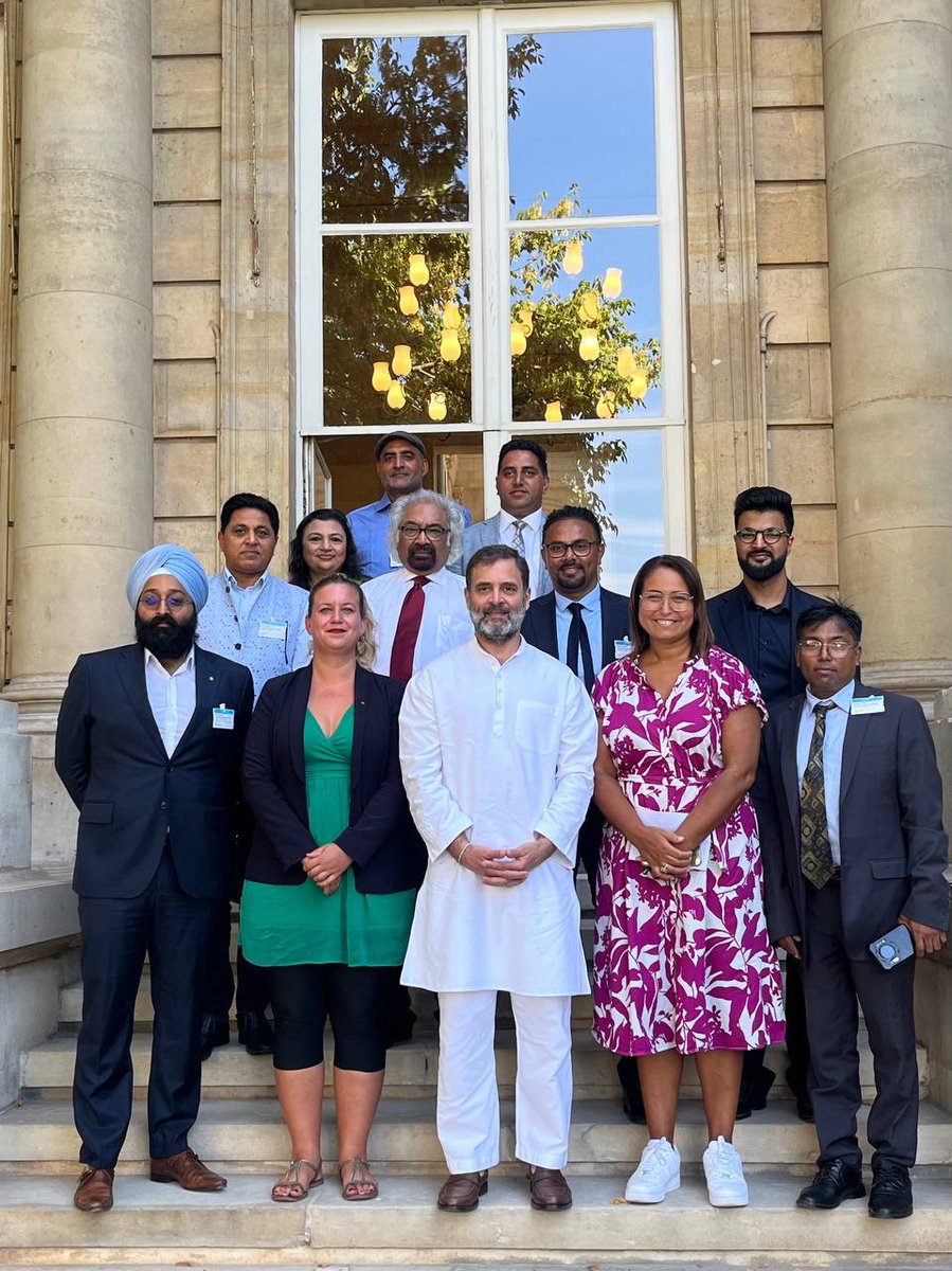 🇮🇳 Intéressant échange avec <a href="/RahulGandhi/">Rahul Gandhi</a> à la tête d’une coalition en Inde pour battre le premier ministre d’extrême droite Narendra Modi.

Une autre relation à l’Inde que celle Macron-Modi est possible !