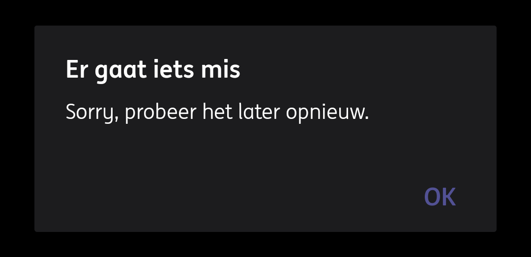 BoyeWitt's tweet photo. @ingnl Ik weet zeker dat mijn wachtwoord klopt. Zoals ik al zei. Eerst kwam ik wel bij voorbij eerste stap waarin mijn gebruikersnaam klopt. onderstaande melding krijg ik. en volgens internet ben ik niet de enige met dit probleem. ik zal wachtwoord wijzigen wel een keer proberen https://t.co/WPTOfrDUWE