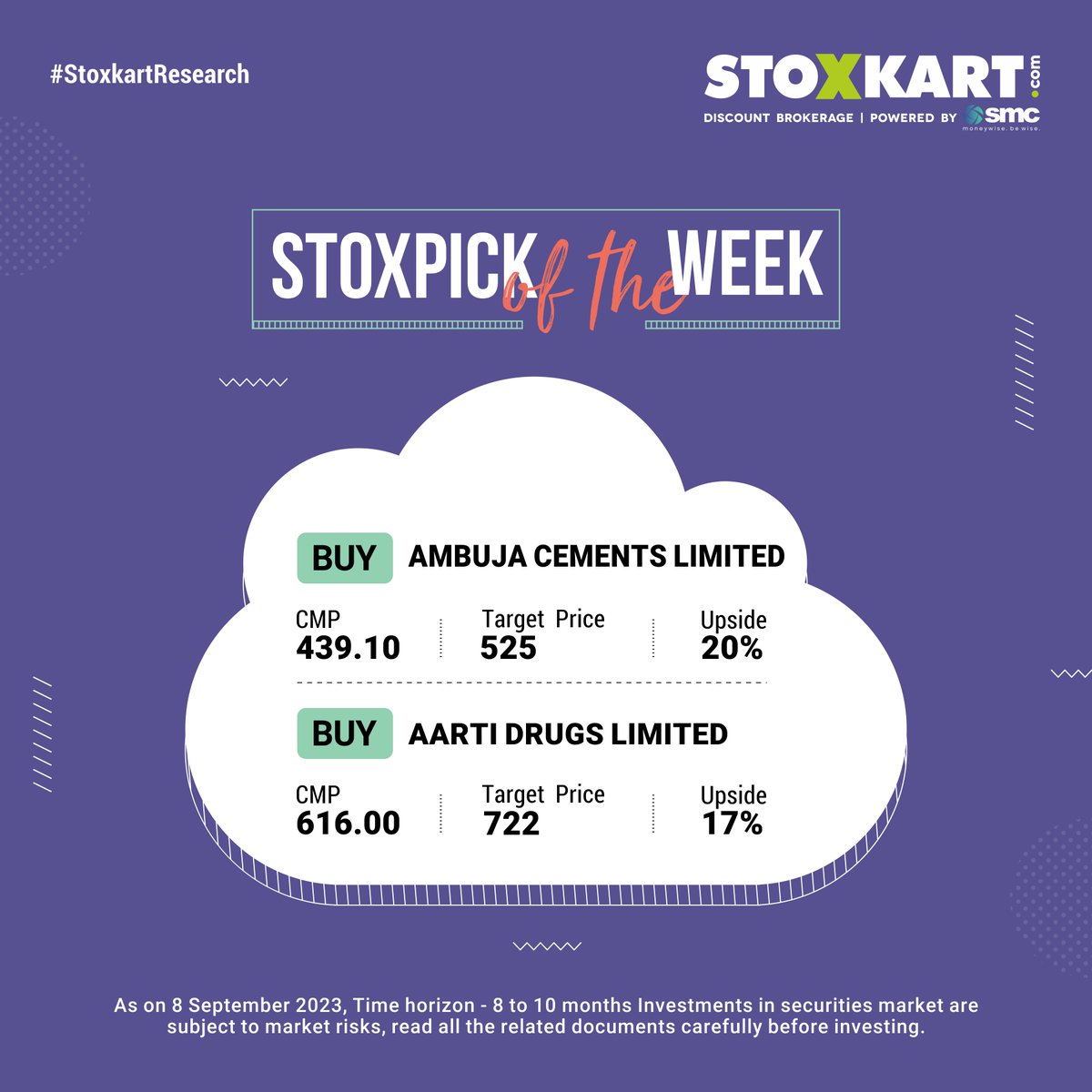 stoxkartonline's tweet photo. Stox Pick of the Week!

Two Fundamental #Stocks of week to strengthen your portfolio.

#Stockideas #StoxPick #tradingonline #tradingstocks #stockinvestments #Stockmarketindia #smartinvestments #investmentadvisor https://t.co/dPXSNKQgfP