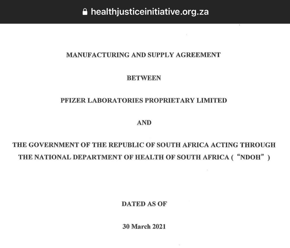 Kanthan2030's tweet photo. 🔥South Africa releases the #Pfizer agreement for #COVID vaccines. Here is the bombshell:

The document says that

🔹Efficacy of the vaccine is UNKNOWN

🔹Adverse effects are UKNOWN

“Safe and Effective”?

One of the biggest hoax in history! 

 https://t.co/3mqZpr1L20 https://t.co/1c3Lm0PUrx