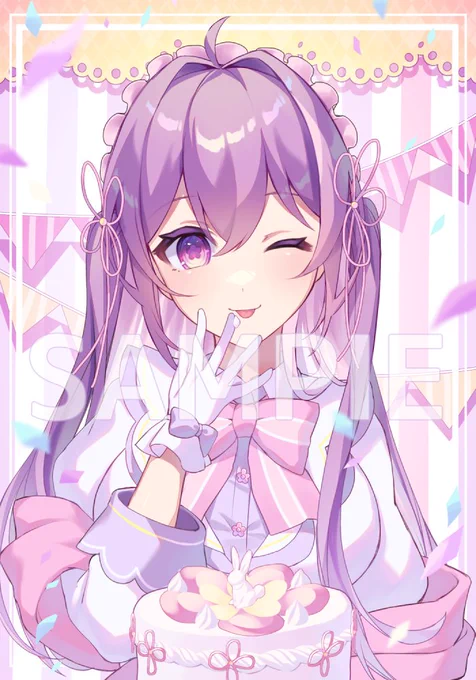 【お知らせ】 花乃うさぎ様のハーフアニバーサリーイラストを描かせて頂きました! ハーフアニバーサリーおめでとうございます!!