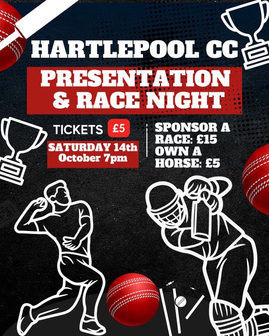 HPoolCC's tweet photo. End of season senior presentation combined with a race night confirmed for Saturday 14th October, 7pm. 
For more information contact
 Matthew Bowman 07910329389 https://t.co/Slc7L3pXC1