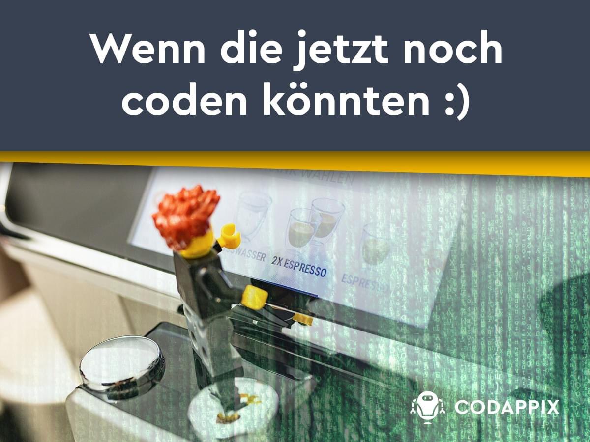 codappix's tweet photo. 2 x Espresso, eine automatisierte Webapplikation und einmal Pommes zum Mitnehmen bitte 😅. Unser Leistungsspektrum abseits von gutem Kaffee erfährst du jederzeit unter https://t.co/umDG8i2UQq 🖥. #TYPO3 #PHP #opensource #laravel #coding
#website #WebApps #agency #TeamCodappix #digital #CoffeeDrivenDevelopment
#ServerHosting #symfony