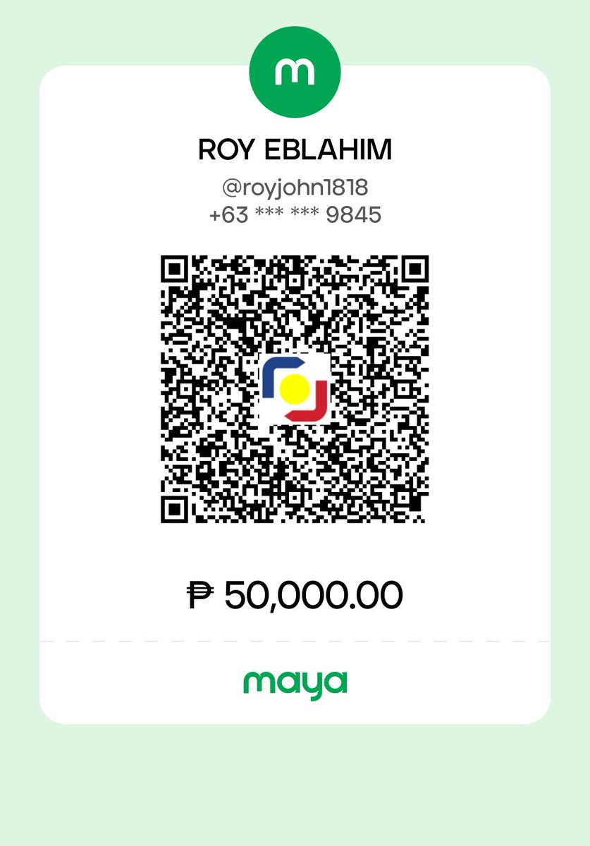 Kahit konting tulog lang You have a money request from ROY EBLAHIM. Please scan the QR provided or tap the link below to proceed. paymaya.com/app/sendmoney?…