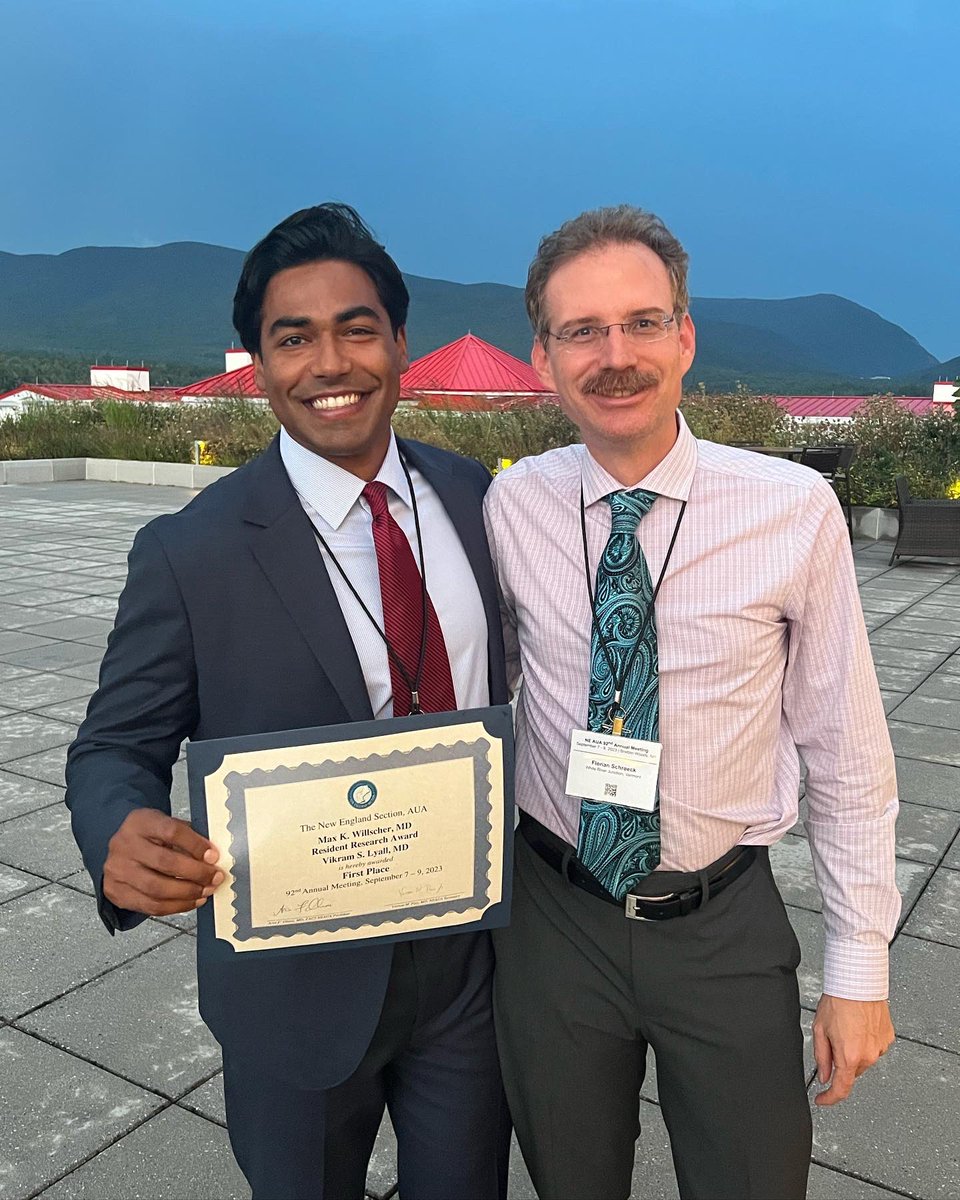 Dartmouth Urology (@dartmouthuro) on Twitter photo A big congrats to Dr. Lyall for winning the Willscher Research Award for his work on accurate documentation for NMIBC with Dr. Schroeck! Be sure to catch the presentation this morning at NEAUA 🏆🥇👏🏻
#urology #residency #research #award #NEAUA #NEAUA2023 #AUA <a href="/amerurological/">Amer. Urol. Assn.</a> A big congrats to Dr. Lyall for winning the Willscher Research Award for his work on accurate documentation for NMIBC with Dr. Schroeck! Be sure to catch the presentation this morning at NEAUA 🏆🥇👏🏻
#urology #residency #research #award #NEAUA #NEAUA2023 #AUA <a href="/amerurological/">Amer. Urol. Assn.</a>