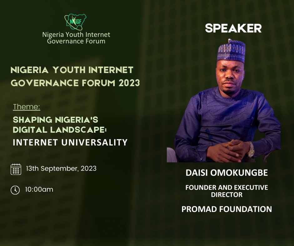 Meet our Speaker!

Daisi Matthew Omokungbe is the Founder and Executive Director of PROMAD Foundation. 
Daisi is an experienced civic-tech development leader, social accountability professional and a disruptive thinker with over a decade years of work experience in private and...