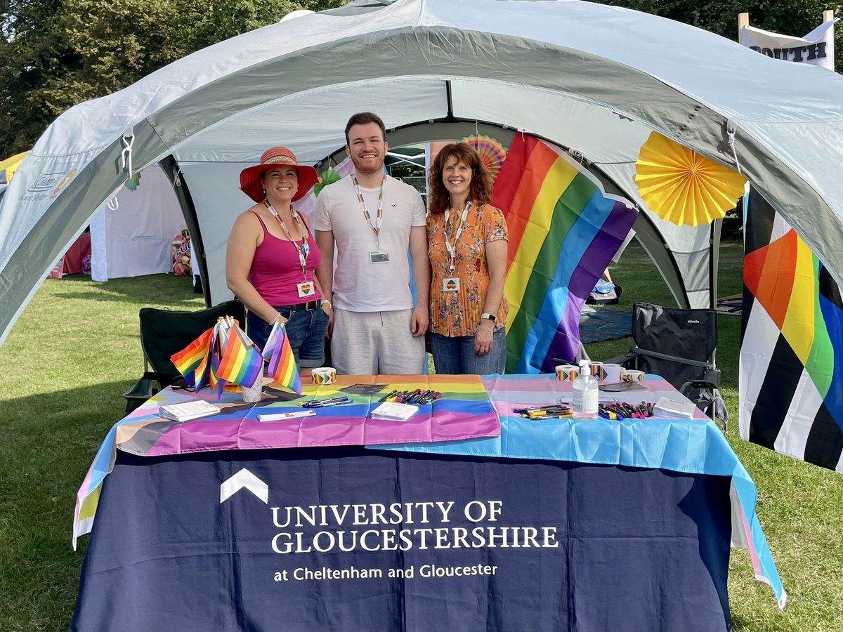 UoGEquality's tweet photo. @uniofglos Proud to be supporting @prideinglos today. 🏳️‍🌈 Come on down to Gloucester Park and enjoy the sunshine with @LGBTChelt  @TheMusicWorksGL and many more 🌈 
#Pride2023 
#inclusion #InclusionMatters https://t.co/Zzavsq50OC