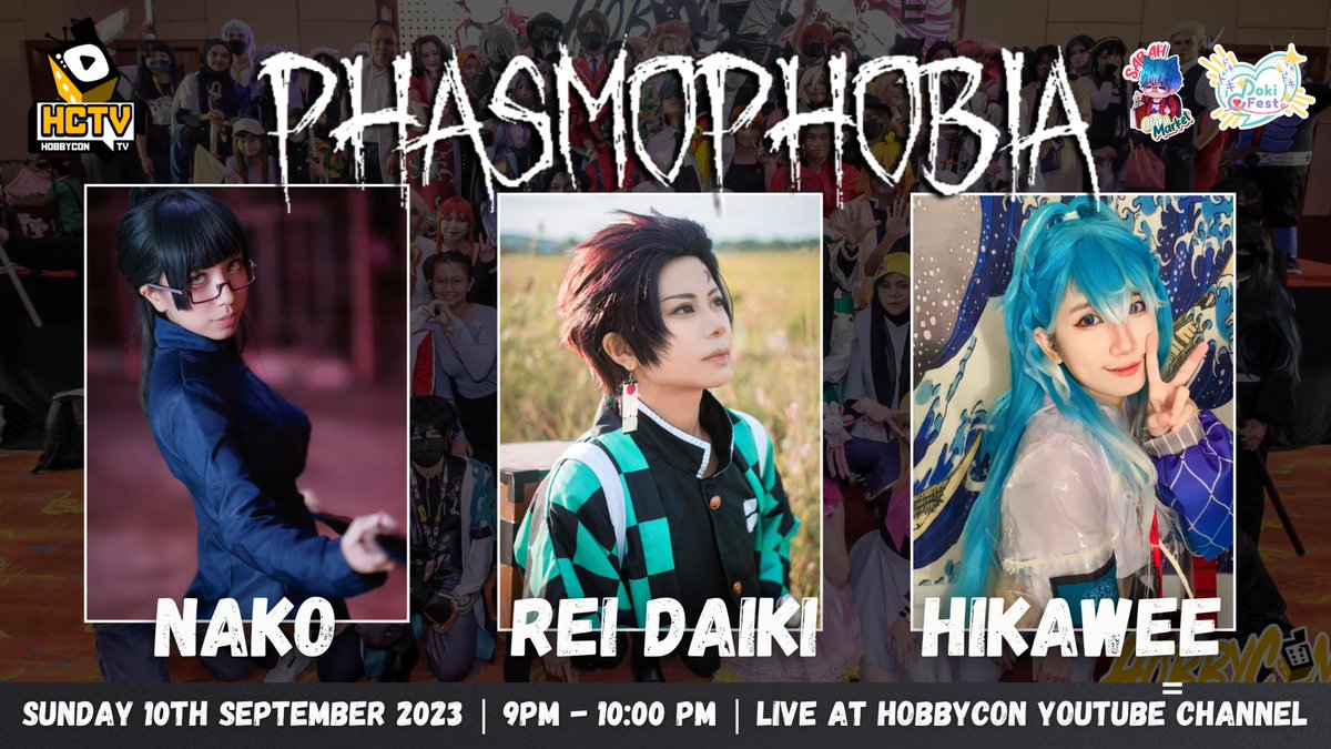 HOBBYCONTV's tweet photo. Scary times as @bruh_danial and 3 beautiful cosplayers going around ghost hunting. Who will scream the loudest? Find out in the livestream!

⌚Time: 9pm onwards, 10 Sept 2013
🔴 Livestream: https://t.co/oM7bsOVnGY

#MYVT #cosplay #HCTV https://t.co/Y0nuOR6Etl