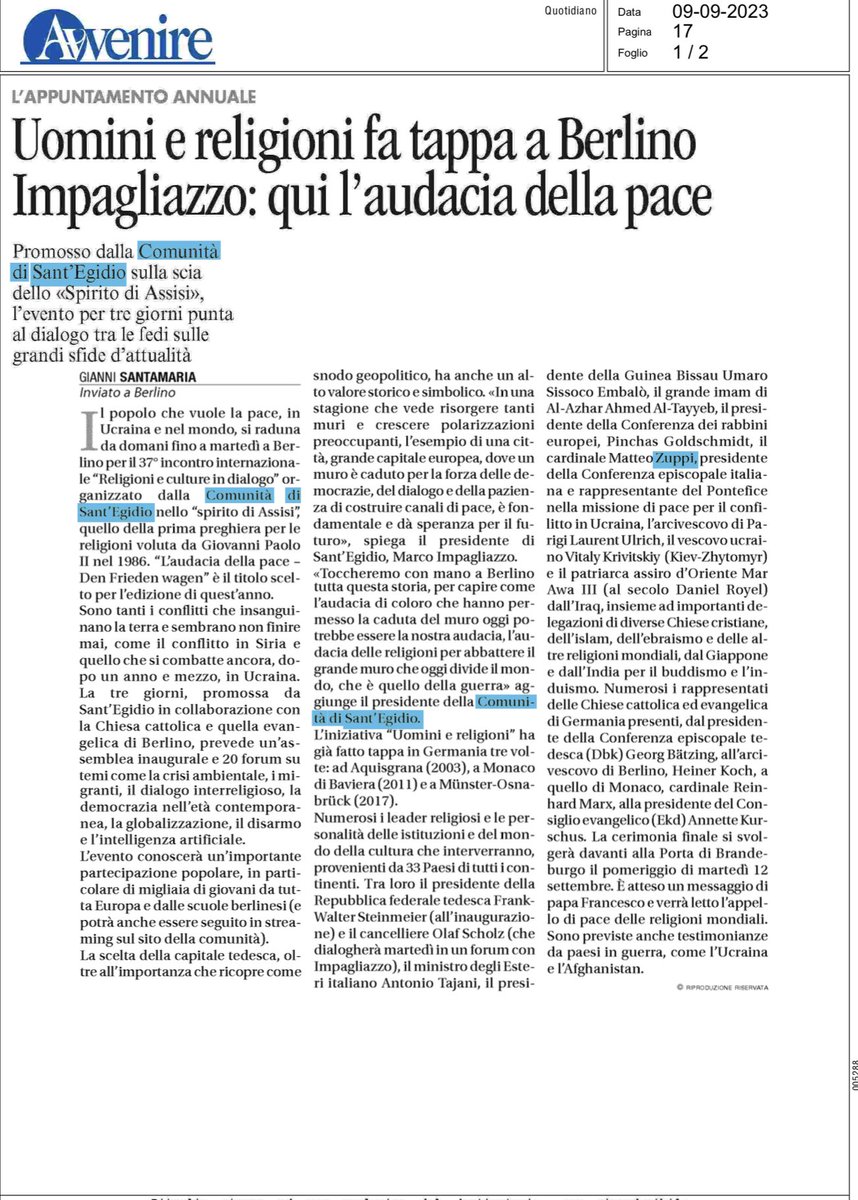 Marco Impagliazzo tweet media