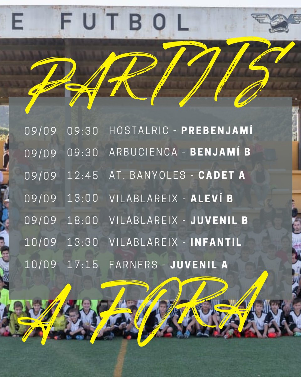 Els partits del cap de setmana.
#somindius