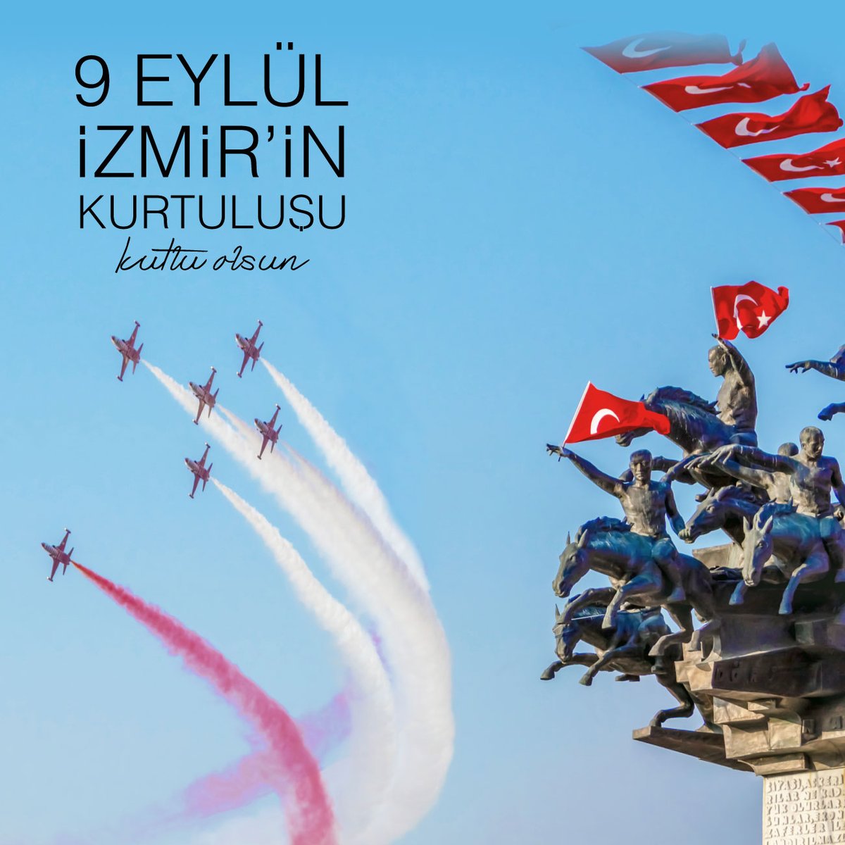 9 Eylül, İzmir'in düşman işgalinden kurtuluşunun 101. yıl dönümü kutlu olsun!🇹🇷

Happy 101st anniversary of İzmir's liberation!