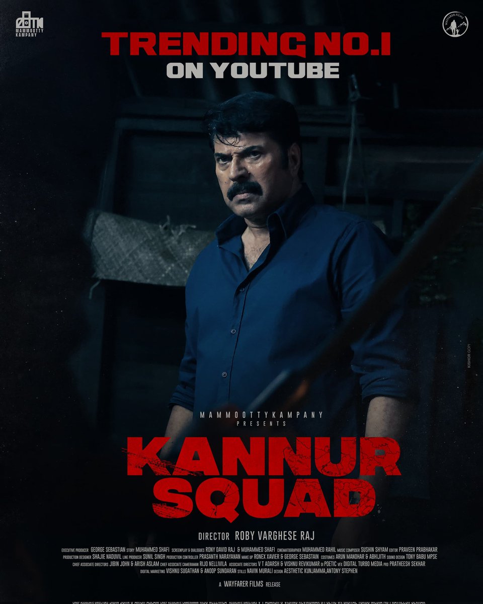 VRFridayMatinee's tweet photo. Megastar Mammootty as George Martin In #KannurSquad ! 👌 Official Trailer Trending Now On Youtube

Watch Trailer : https://t.co/g6jG19BpcS https://t.co/5qNYspmFRY