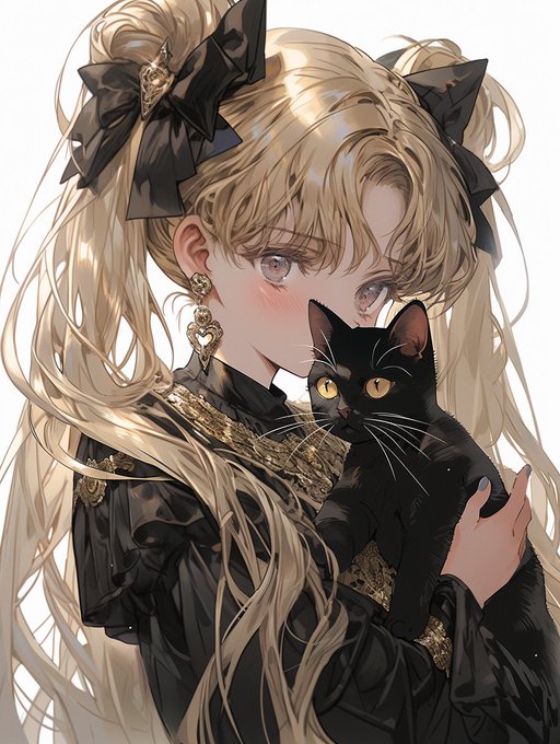 「黒猫 何かを持っている」のTwitter画像/イラスト(人気順)