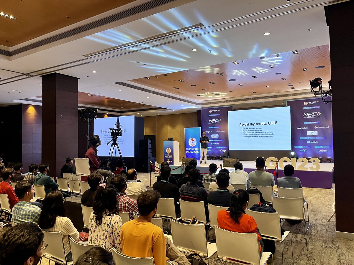 GopherConIndia's tweet image. Diving into the future of containers!

Join Prajwal S N as he explores Container Checkpoints with Go and CRIU at GopherCon India 2023. Don&apos;t miss this insightful session!

#GopherconIndia2023 #GCI23 #Gopherconindia #Gofriends #gophercon #Gophers #Golang #Godevelopers