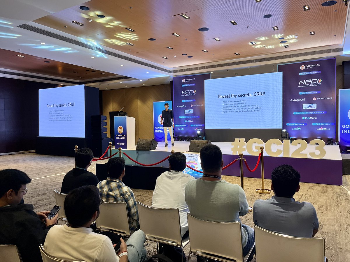 GopherConIndia's tweet image. Diving into the future of containers!

Join Prajwal S N as he explores Container Checkpoints with Go and CRIU at GopherCon India 2023. Don&apos;t miss this insightful session!

#GopherconIndia2023 #GCI23 #Gopherconindia #Gofriends #gophercon #Gophers #Golang #Godevelopers