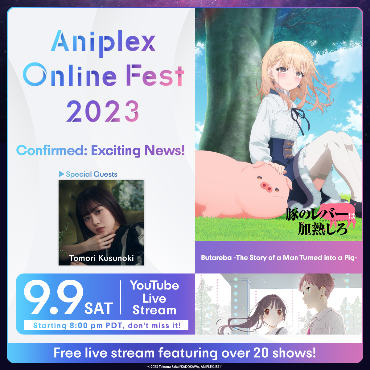Anime Online Fest is live right now! There will be some news