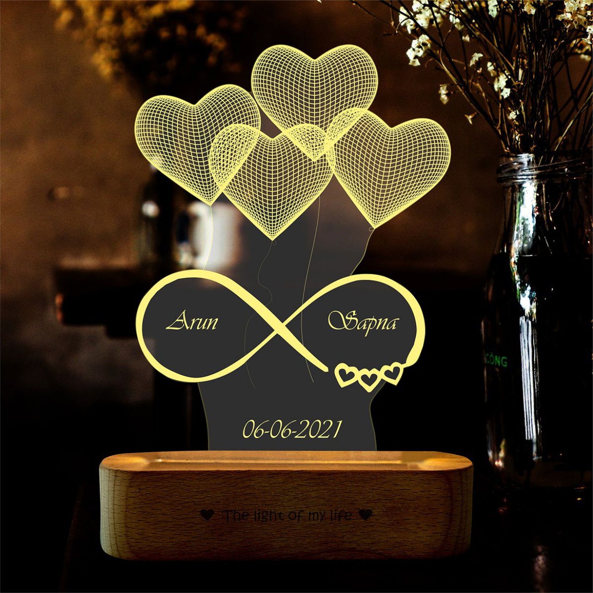 clickokart's tweet image. Make your partner go gaga on receiving this adorably romantic LED Lamp in both of your names.

Reasons to buy from us:
✔️Free shipping PAN India
✔️COD available
✔️3 lac+ orders delivered
✔️7-day return
.
.
#Clickokart #personalizedgift #personalizedlamp #ledlamp #homedecor