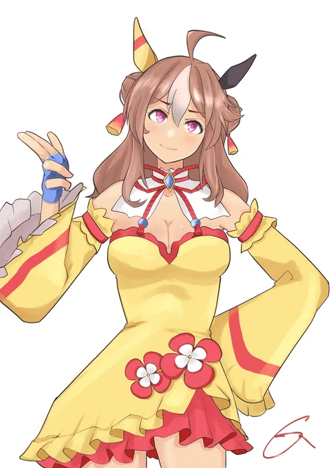 ちょうど去年の今頃描いてたやつだ #このタグをみた人はド正面イラストを貼る 