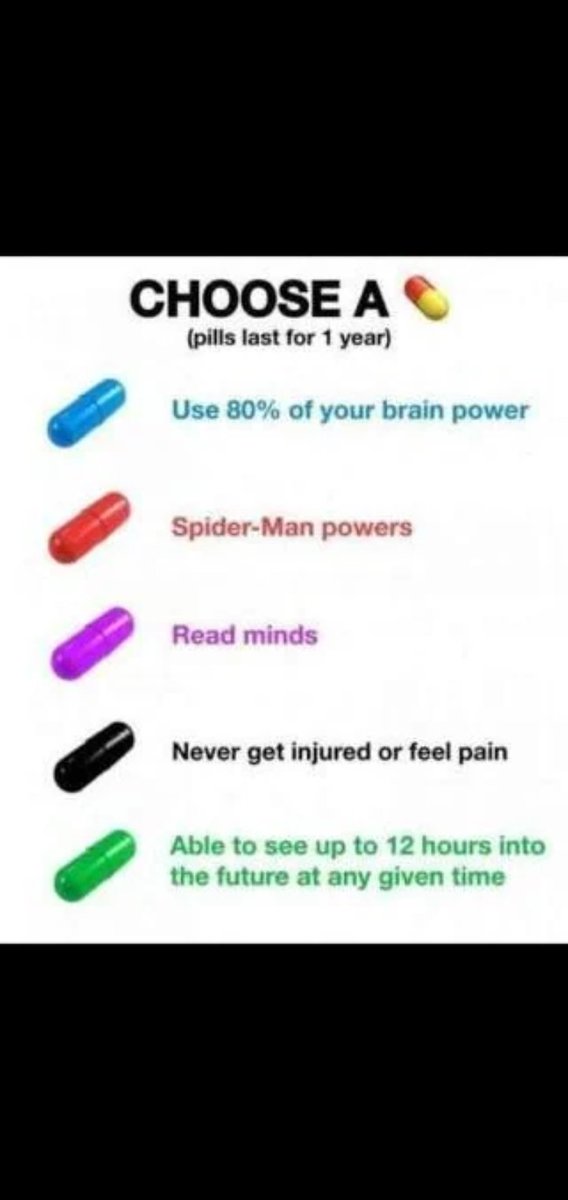 Rudrans87528189's tweet photo. Chose a one pill ЁЯТК and gain a super power you could only chose one pill and super power last for 1 yearЁЯШБ
#Askindia https://t.co/k8wURQl4Qb