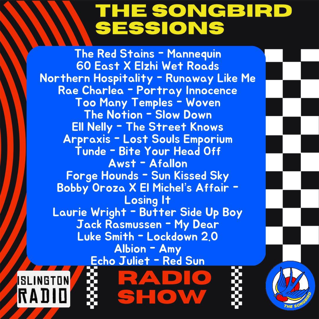 mixcloud.com/IslingtonRadio… The Songbird Sessions for @thesongbird_hq on @IslingtonRadio has landed! Check out music from: @estella_dawn @softscienceband @CalumBairdSongs @RichardWalters @luckybitches @safireisking @mayalaneuk @theemarloes @theredstains @60east909 @Northernhosband >>
