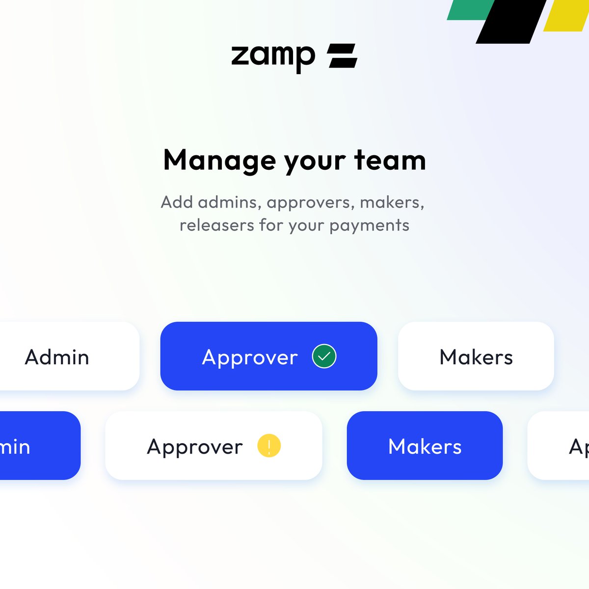 zamp_ai's tweet image. Zamp platform supports granular access control
▶ Control access for each account, entity and transaction
▶ Seamlessly manage complex approval hierarchies
To start your journey with us, sign up at zamp.finance