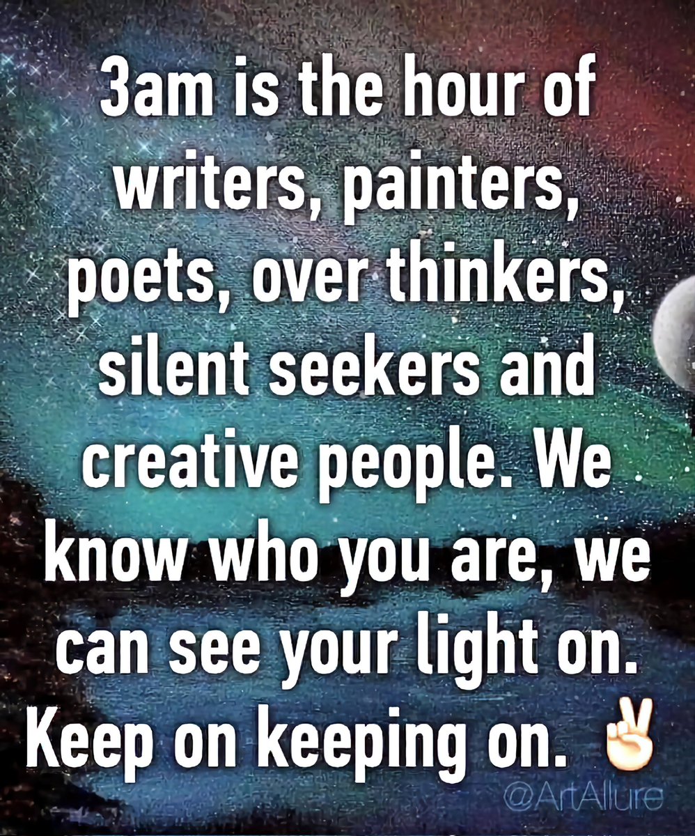 ladiekerrie's tweet image. Love this. I&apos;ve always been a night owl. Love to my fellow #insomniacs &amp;amp; those suffering w/ #painsomnia. You&apos;re far from alone. 🤍🪽