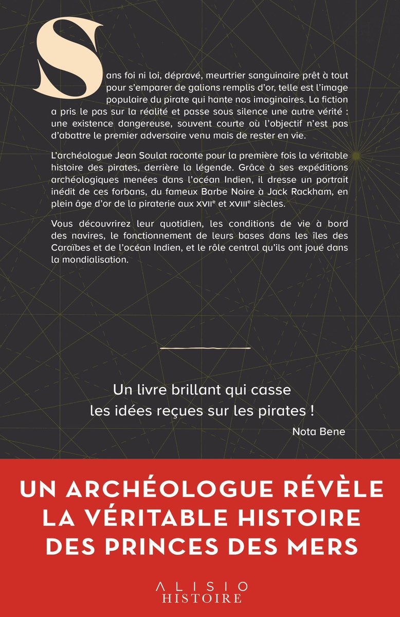 Résumé du livre Pirates 🏴‍☠️ en 4ème de couv <a href="/Alisio_editions/">Alisio</a> avec la quote de <a href="/NotaBeneMovies/">Benjamin Brillaud</a>  À paraitre fin octobre déjà en pré-commande ici fnac.com/a18279566/Jean…