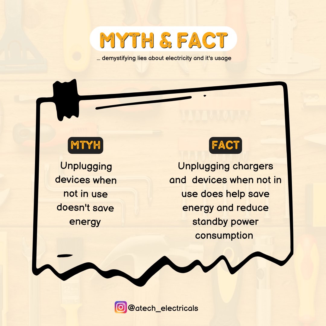 Shocking 😲 myth vs electrifying ⚡ fact. 

What other myths have you been told about electricity?
Let's have them in the comments....
#myth
#facts 
#mythsandfacts 
#akure 
#ElectricityBills 
#idan
#electricity