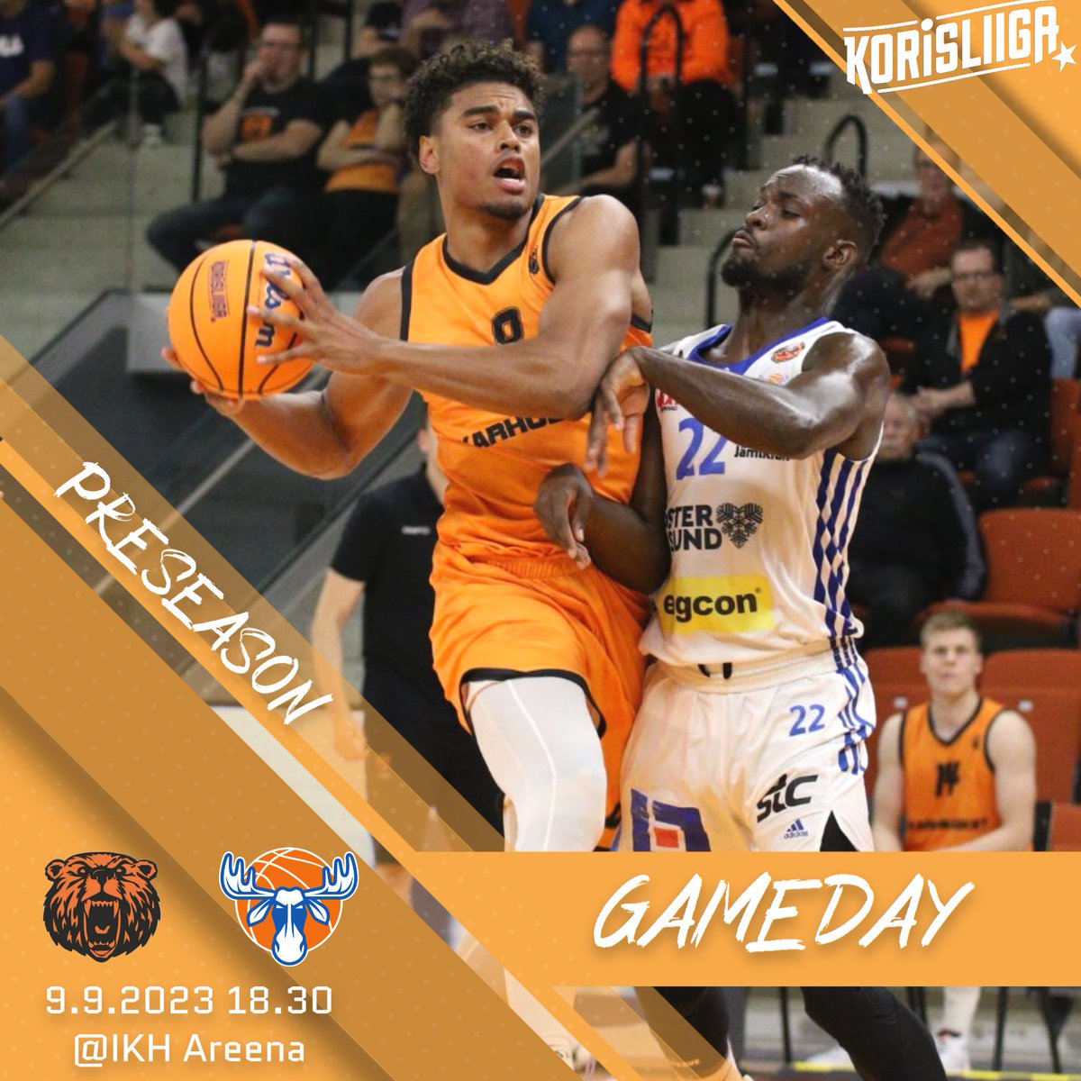 Karhubasket (@karhubasket) on Twitter photo Pelipäivä! Tänään peräjulukka-reenipelien toinen koitos <a href="/JamtlandBSKT/">Jämtland Basket</a>:ia vastahan klo 18.30, tervettulua!
#Korisliiga #FearTheBear #OranssiOnMeirän Pelipäivä! Tänään peräjulukka-reenipelien toinen koitos <a href="/JamtlandBSKT/">Jämtland Basket</a>:ia vastahan klo 18.30, tervettulua!
#Korisliiga #FearTheBear #OranssiOnMeirän