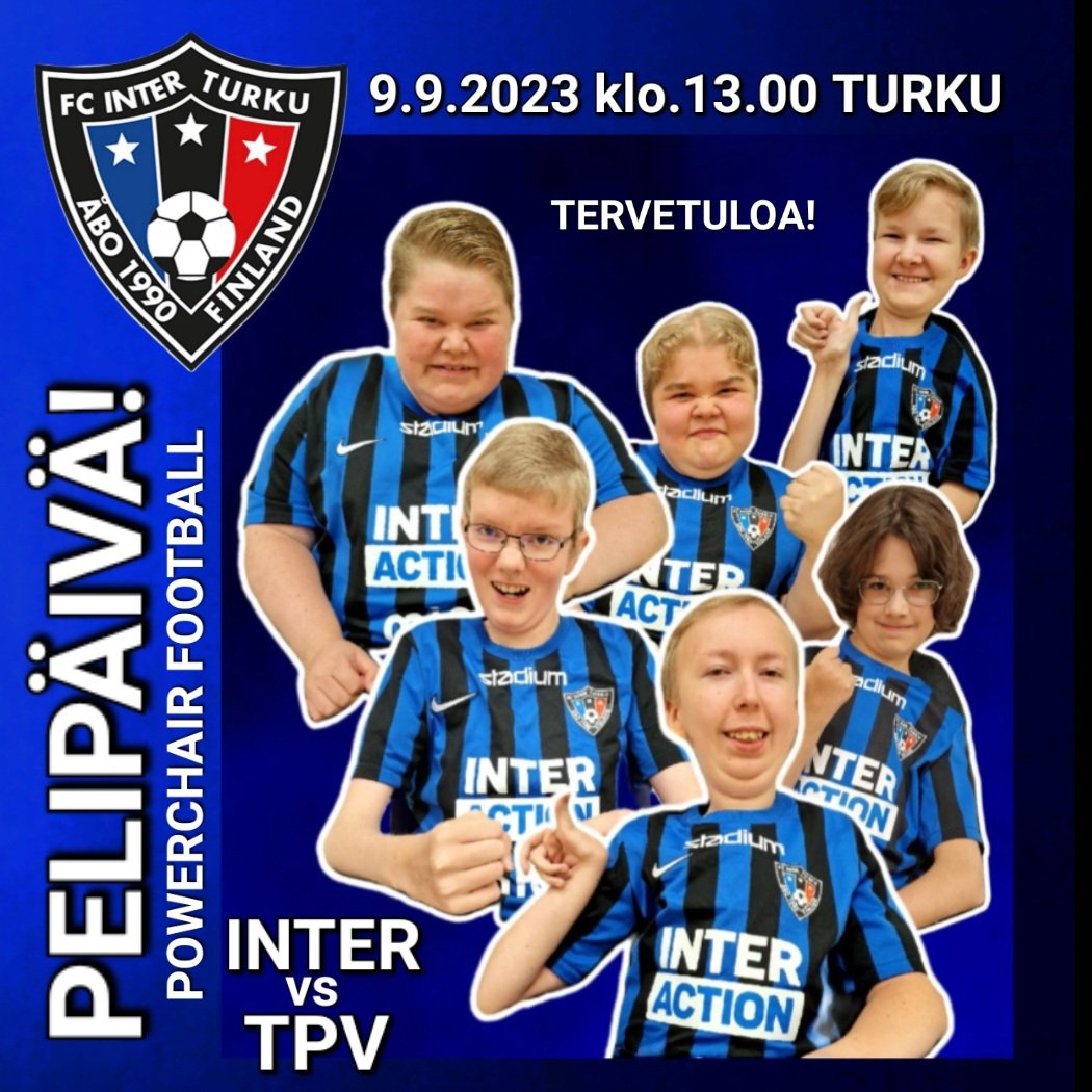 InterPowerchair's tweet photo. ⚽️ Tänään, tänään PELIPÄIVÄ ! ⚽️
💙🖤❤️
#FCInterPowerchair
#PowerchairFootball
#SPTjalkapallo
#jalkapallokuuluukaikille
#sähköpyörätuolijalkapallo
#ParaFootball
#disabilityfootball
#sähkärifutis
#enemmänyhdessä
#InterActionTurku
#treenit
#jalkapalloajokaiselle
#respect https://t.co/p94Mt1QbXT