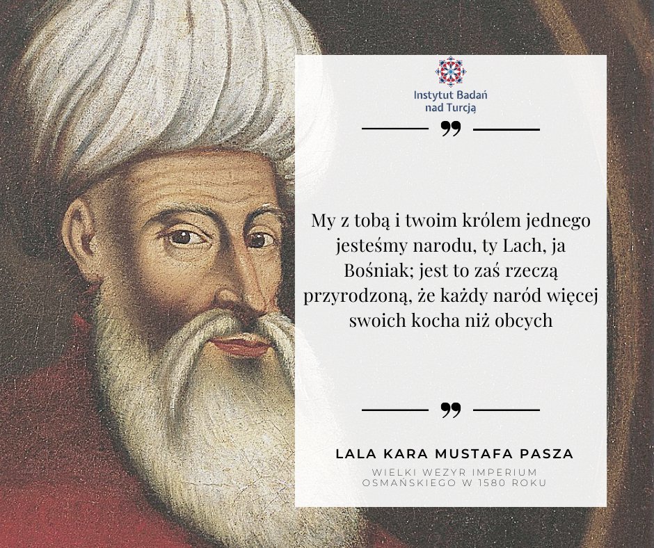 #CytatDnia

Bliskość 🇵🇱🇹🇷 na ustach wielkich postaci - część druga 💬

Po Sulejmanie Wspaniałym zachęcamy do bliższego poznania wielkiego wezyra Imperium Osmańskiego, dowódcy podczas podboju Cypru w latach 1570-1571 ⚔️

Lala Kara Mustafa Pasza w rozmowie z posłem polskim: