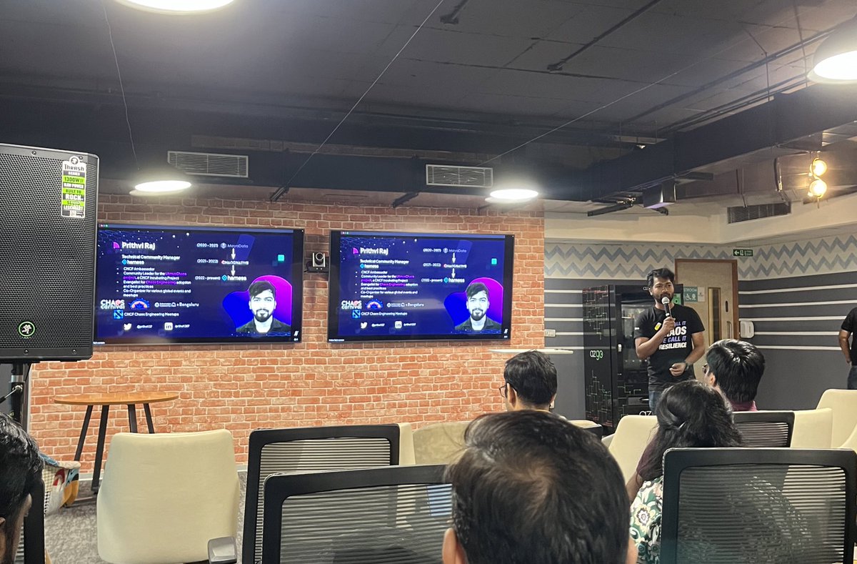 nerdynikhil's tweet photo. Just survived the wildest chaos engineering meetup in Bangalore! π₯ We harnessed chaos like pros, making it our litmus test for tech resilience! π
#ChaosEngineeringMeetup
@harnessio @LitmusChaos
#ChaosEngineeringAdventures #BangaloreTech https://t.co/WNm8ILw1JI