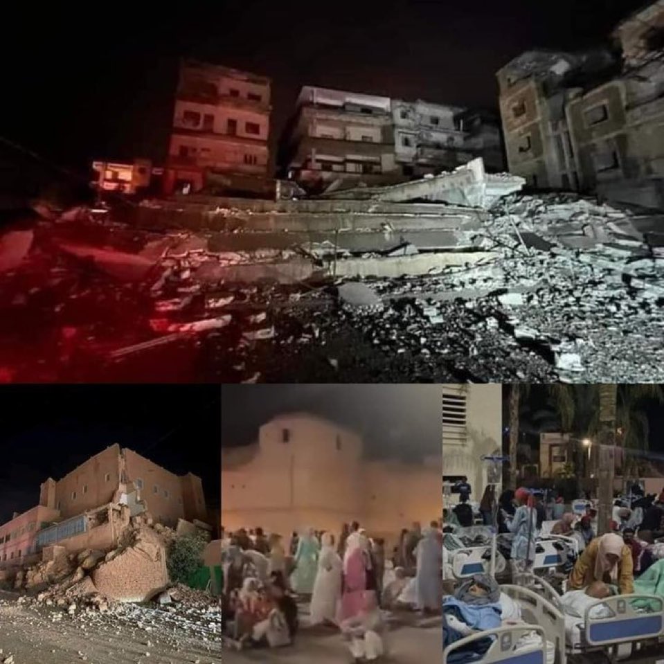 🚨 Death toll of the earthquake in Morocco has risen to 632 people.

This is the strongest recorded earthquake in the country in the past 123 years.

The 7 magnitude disaster was felt all the way in Spain and Portugal.