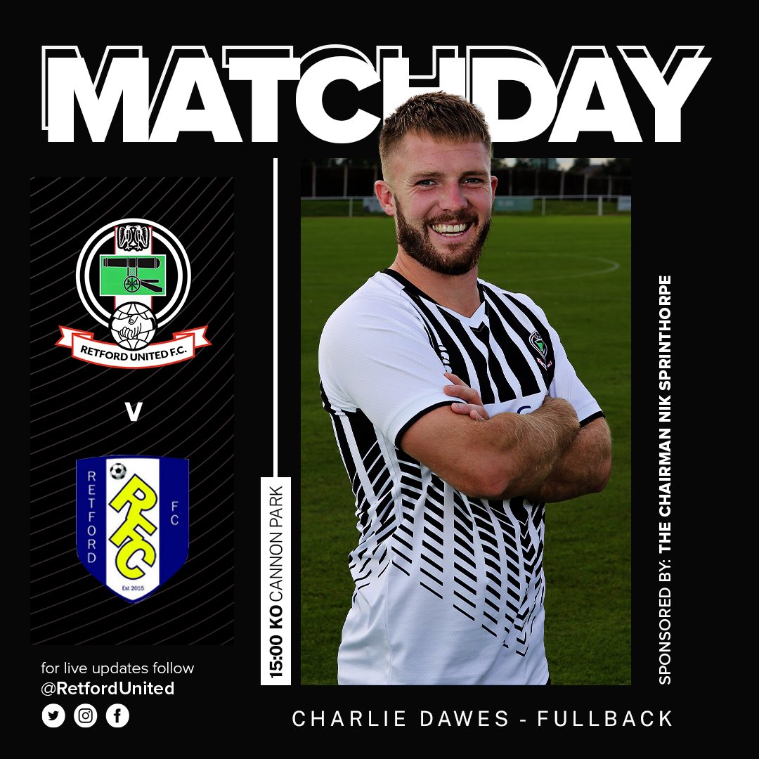 𝗠𝗔𝗧𝗖𝗛𝗗𝗔𝗬 🔥

🆚 Retford FC 
🏆 NCEL Division One
🏟️ Cannon Park
🎟️ £5, £3, £1 (Cash or Card)
🕑 15:00 KO
🏟️ Gates open: 13:30
📍 DN22 0DR
🖤 #UTB