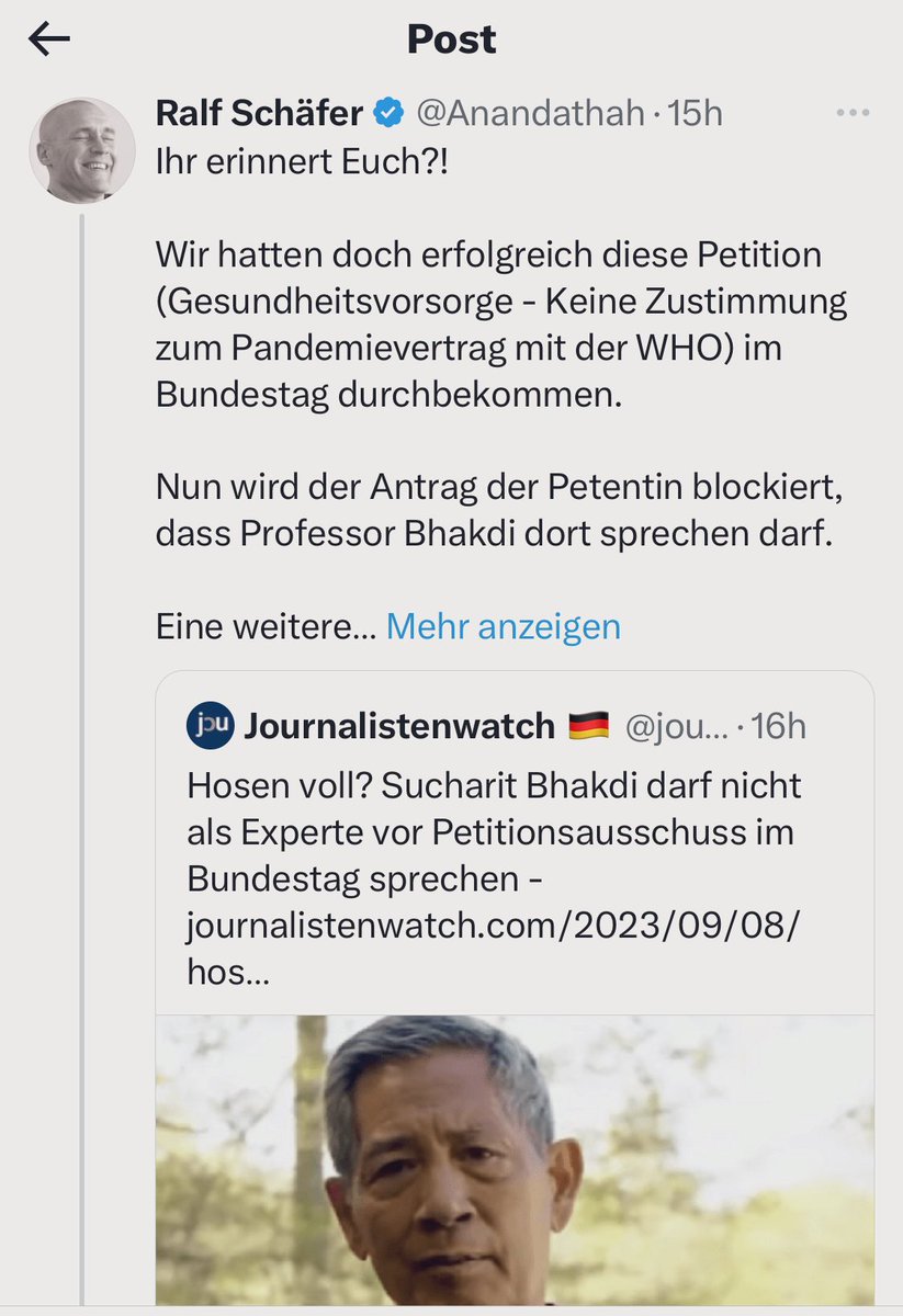 EhrkeHeideMarie's tweet photo. @SHomburg 🌿🙋‍♀️🌿Was sagen Sie dazu?
#Sucharit #Bhakdi darf nicht als Experte vor #Petitionsausschuss im #Bundestag sprechen - https://t.co/e0UWNbvxof… Kann man das Recht dieser Petition durchsetzen? 
🌿💁‍♀️🌿Kann journalistenwatch 
helfen? https://t.co/qIoVN7FbSl

#Wahrheits_Verweigerung 🥱 https://t.co/l6oVMYfxoc