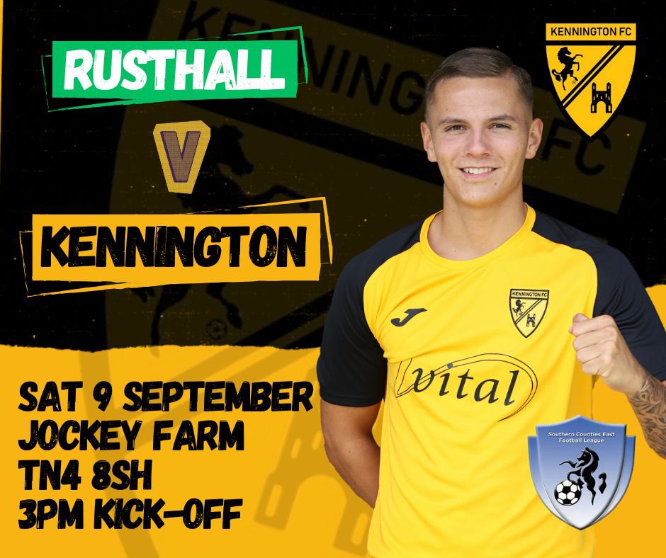 KenningtonFC's tweet photo. 𝐌𝐀𝐓𝐂𝐇𝐃𝐀𝐘😍

🏆 @SCEFLeague 
🆚 @FCRusthall 
🏟️ Jockey Farm, Nellington Road
⏰ 3pm Kick off
📍TN4 8SH

#UpTheTon 💛🖤
📸 @bigwelshpaul https://t.co/sP0w5Np4mr