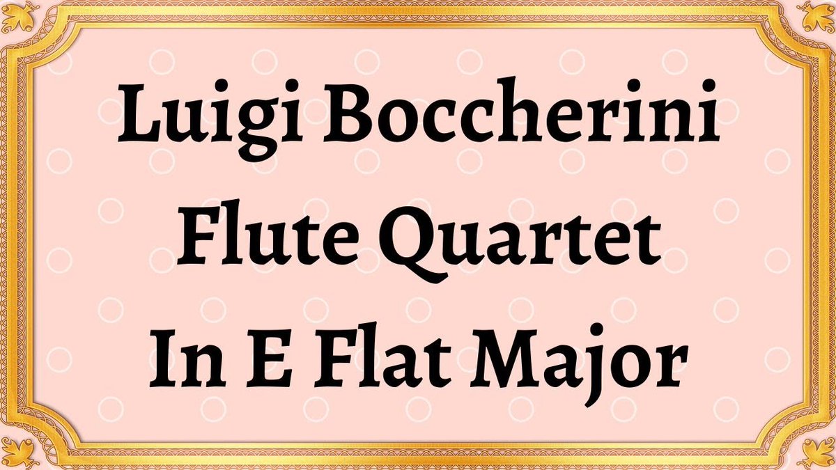 Luigi Boccherini Flute Quartet In E Flat Major
Луиджи Боккерини Квартет флейт ми-бемоль мажор
boosty.to/radsiaral/post…
sponsr.ru/rasial/40509/L…
#classicalmusic #LuigiBoccherini #FluteQuartet #EFlatMajor #musicalcomposition #onlinevisibility #audiencereach