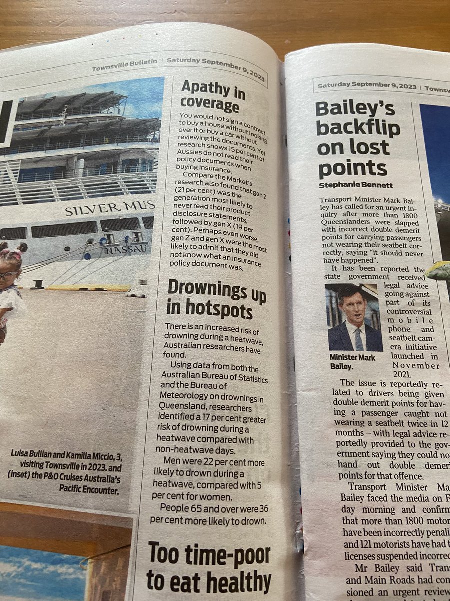 Dr Amy Peden (@amyepeden) on Twitter photo Thanks to <a href="/Franklin_R_C/">Richard C Franklin</a> for sharing coverage of our #heatwave & #drowning study in <a href="/tsv_bulletin/">Townsville Bulletin</a> You can read the study here - injuryprevention.bmj.com/content/early/… <a href="/publichealthhan/">Hannah Mason</a> <a href="/King_J_C/">Jemma</a> <a href="/jcu/">James Cook Uni</a> #DrowningPrevention Thanks to <a href="/Franklin_R_C/">Richard C Franklin</a> for sharing coverage of our #heatwave & #drowning study in <a href="/tsv_bulletin/">Townsville Bulletin</a> You can read the study here - injuryprevention.bmj.com/content/early/… <a href="/publichealthhan/">Hannah Mason</a> <a href="/King_J_C/">Jemma</a> <a href="/jcu/">James Cook Uni</a> #DrowningPrevention
