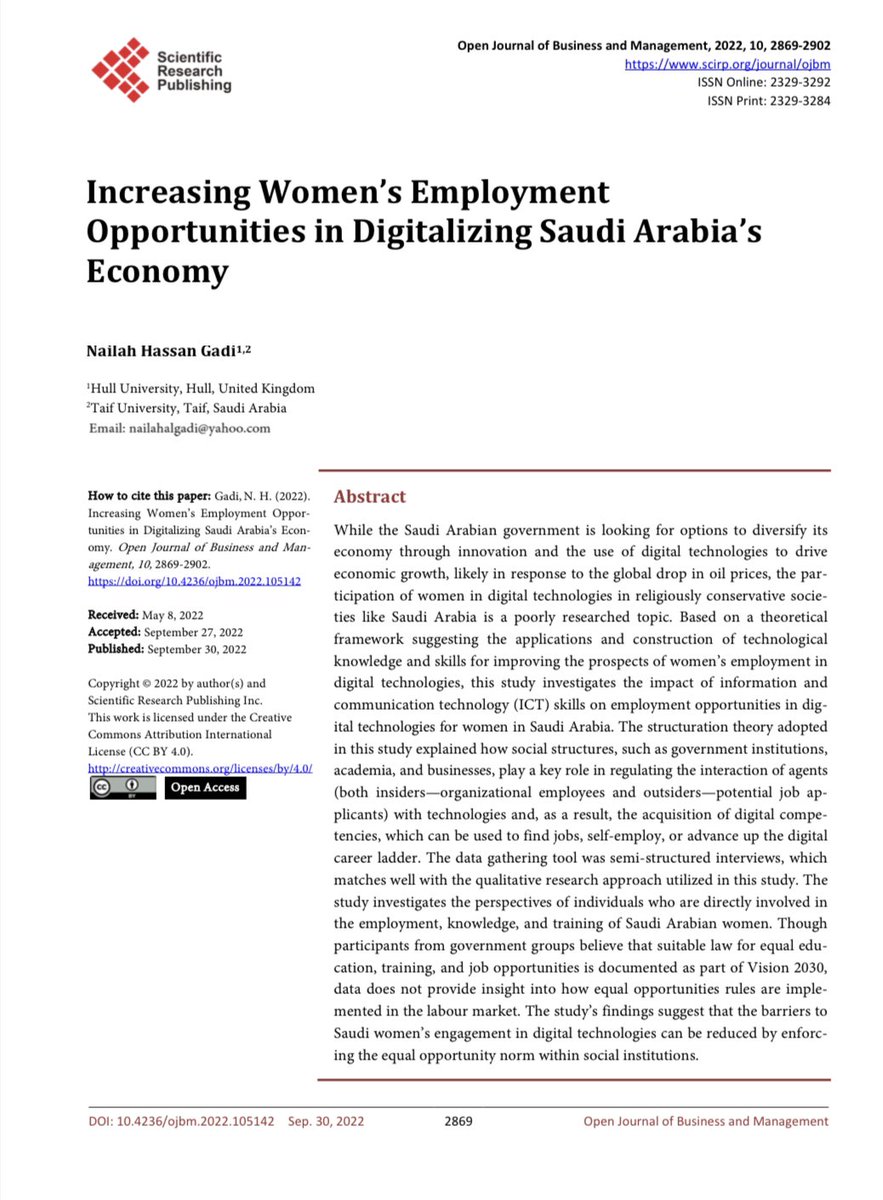 Algadi_nailah's tweet photo. Glad to hear that ✨
.
#Participation
#Employment
#Augmentative #AlternativeCommunication
#JobPreferences 
#CareerAspirations
Open Journal of Business and Management 10 (5), 2869-2902, 2022 https://t.co/MEurDFZnkX
