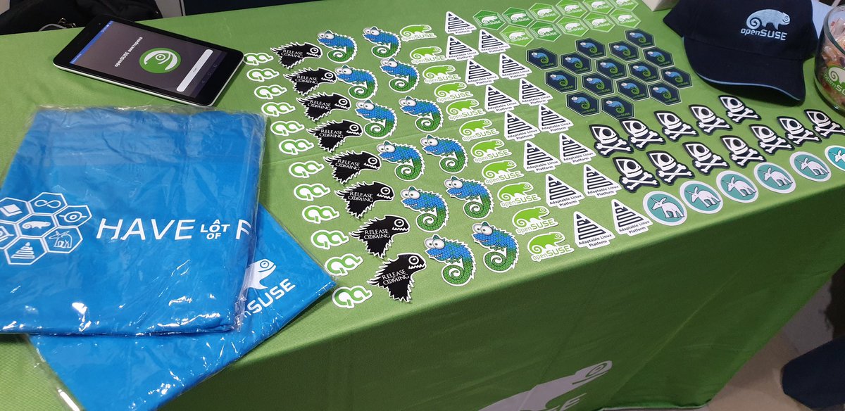 shekeriev's tweet photo. This time, our #openSUSE info booth is at #RuseConf https://t.co/NzYbQs6veK